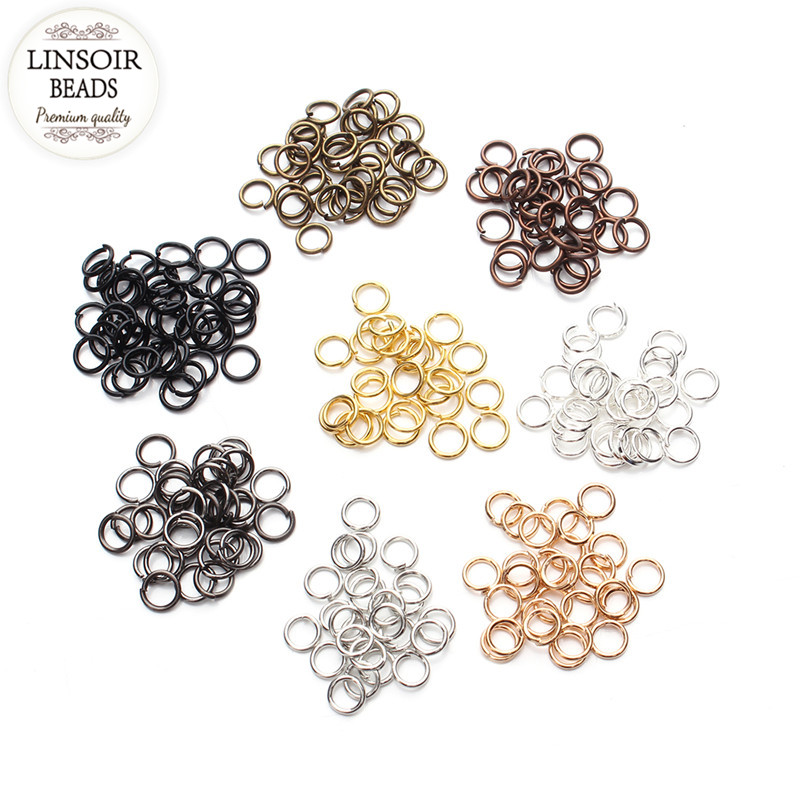 Jewelry Making Looper Tool - 50-200Pcs 3-20mm Open Jump Rings Rose