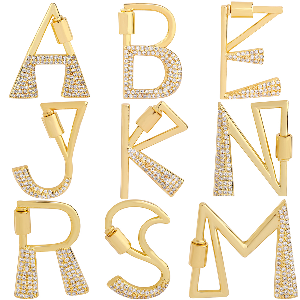 Jewelry Making Pendants - Juya 18K Gold Plated 26 Alphabet