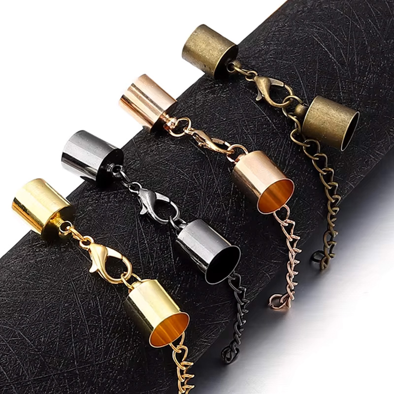 Jewelry Making Necklaces - 10Sets Leather Cord End Caps With