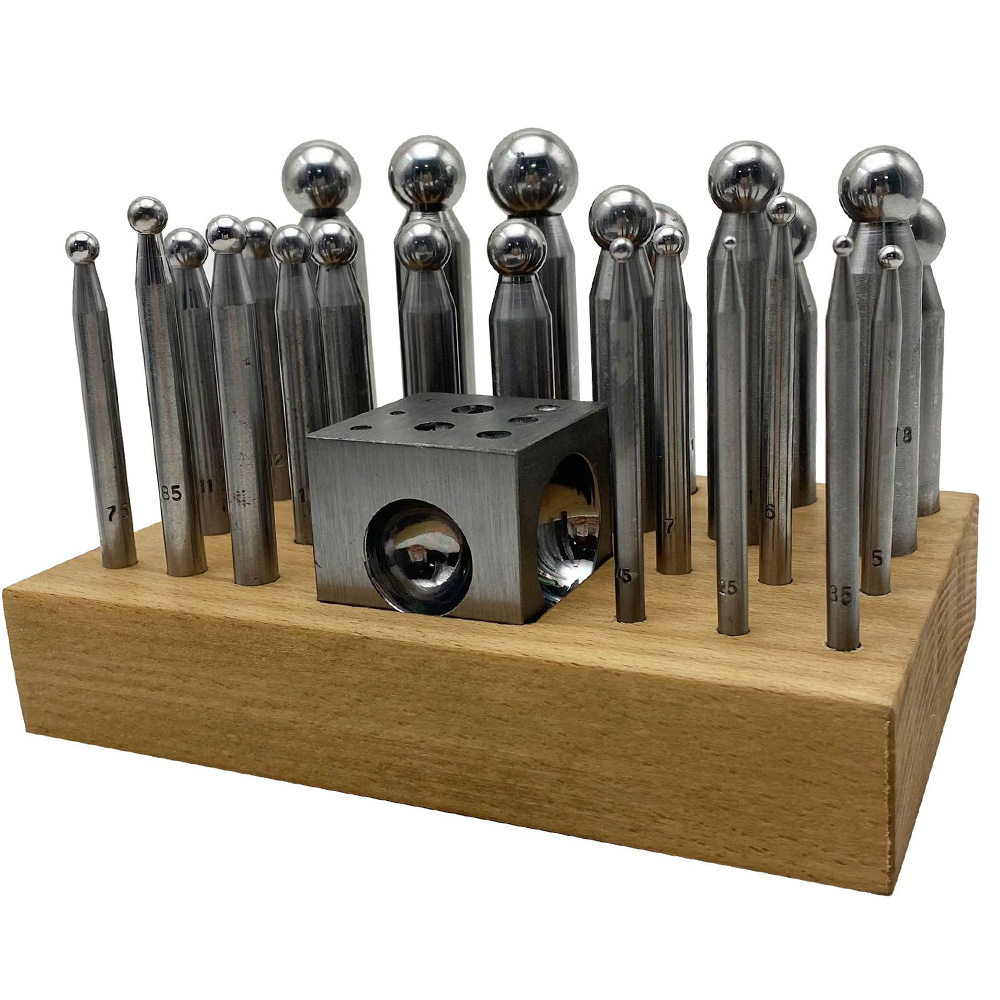 Jewelry Making Hammer - 25PCS High Quality Steel Dapping Punch