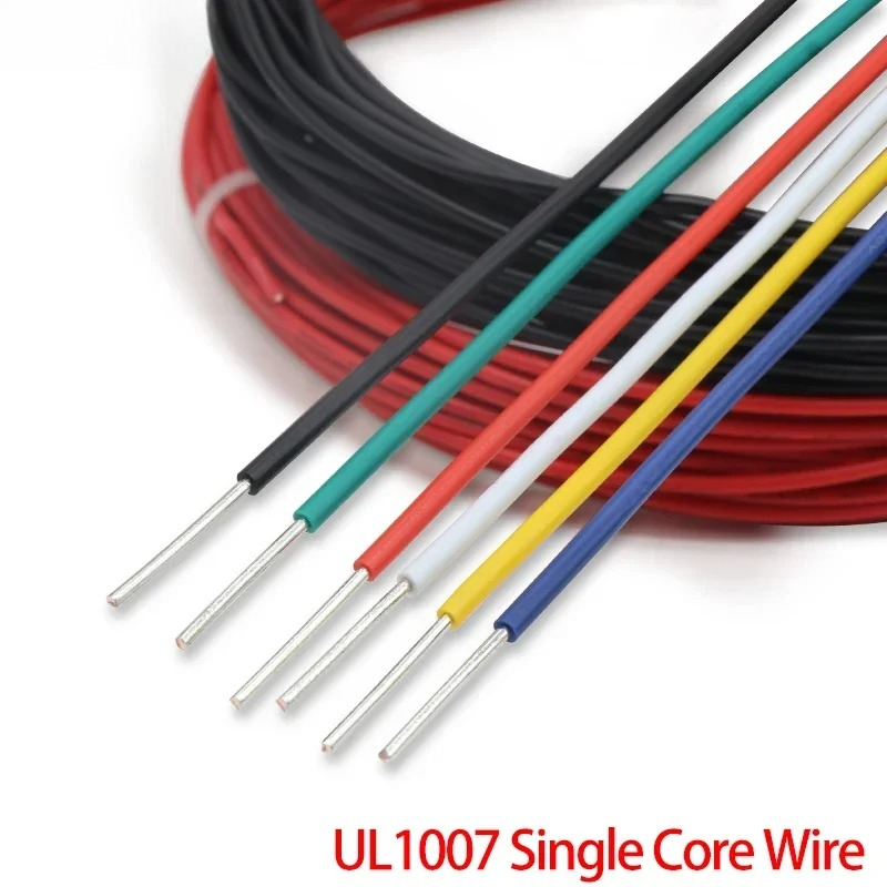 Wire 22 Gauge Copper - 5/10/20m UL1007 PVC Tinned Copper Single