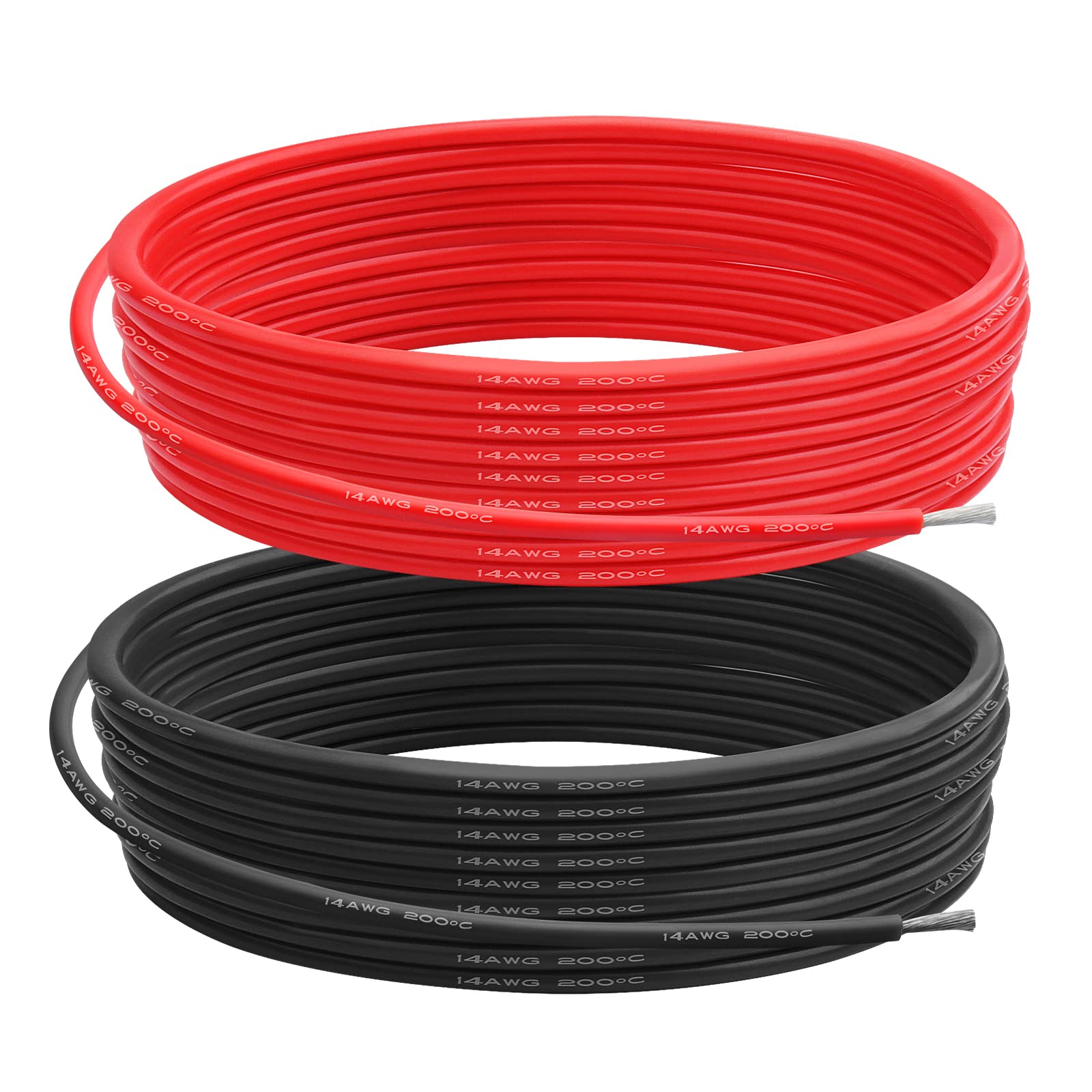 Black Red Silicone Electrical  - Wire 22 Gauge Copper reseña y precio
