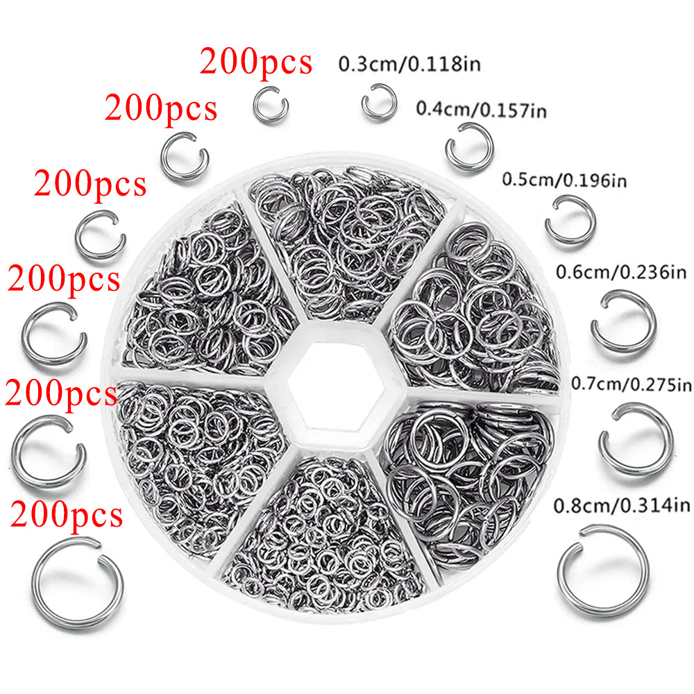 1200pcs Stainless Steel Jump R - Jewelry Making Looper Tool reseña y precio