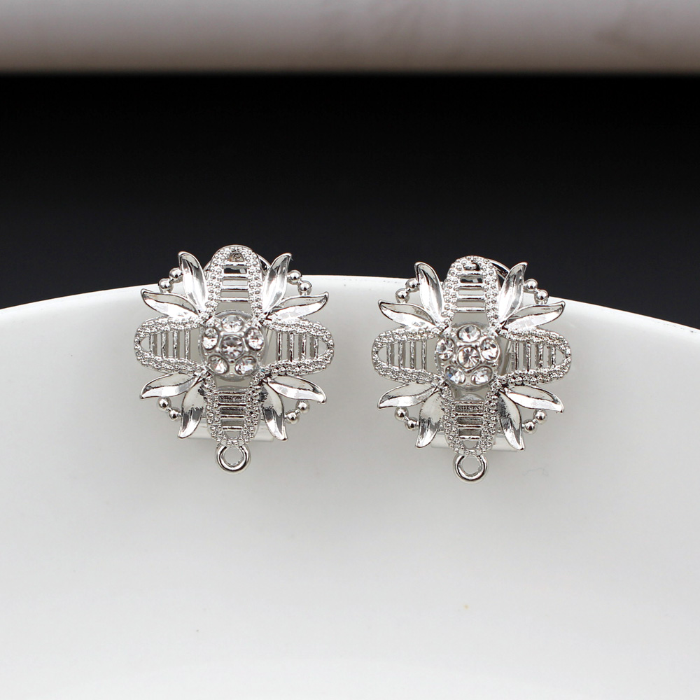10pair CZ Flower Earrings Post - Jewelry Making Dubai reseña y precio