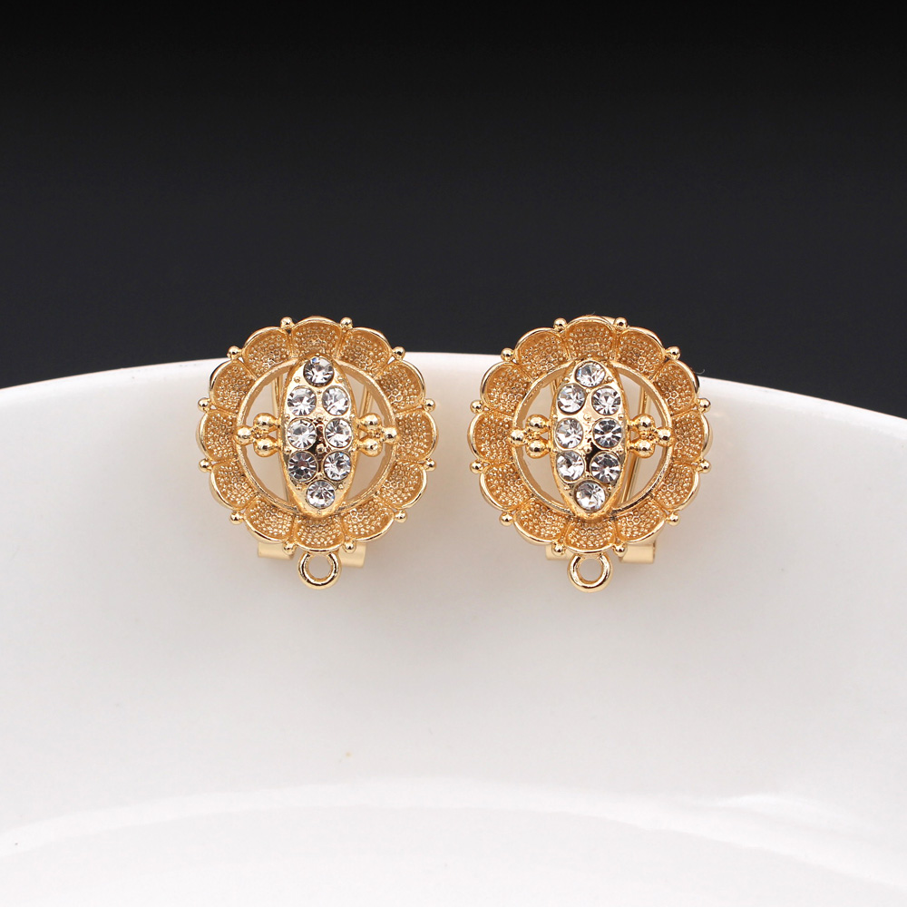 10pair CZ Flower Earrings Post - Jewelry Making Dubai reseña y precio