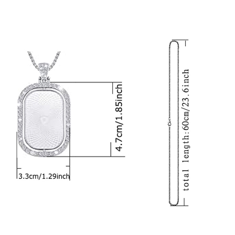 Personalized Custom Rectangula - Jewelry Making Necklaces reseña y precio