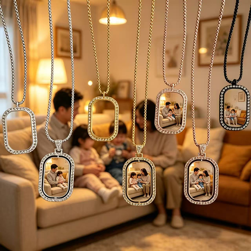 Personalized Custom Rectangula - Jewelry Making Necklaces reseña y precio