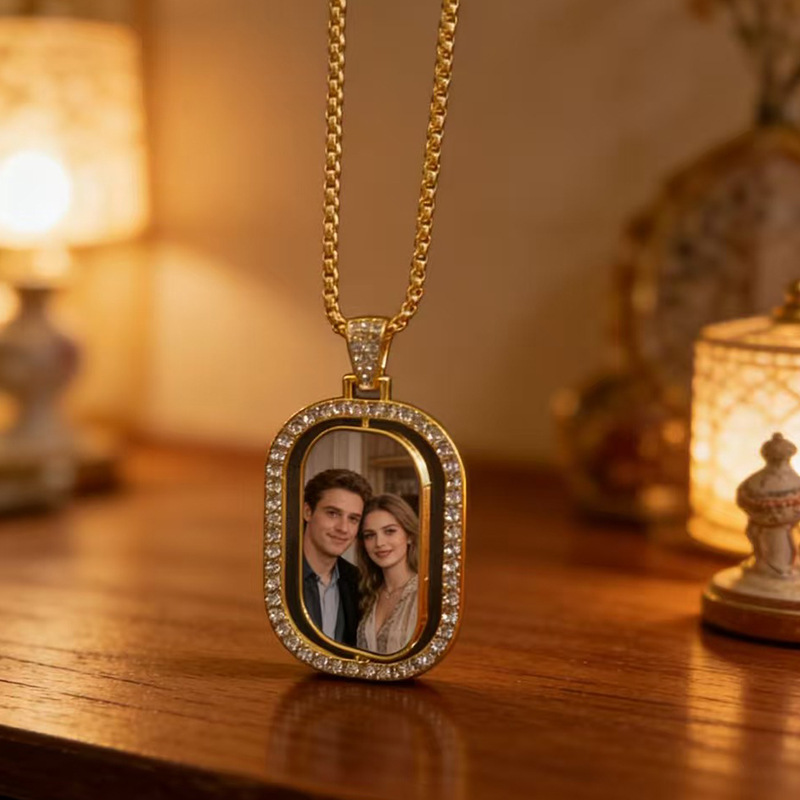 Personalized Custom Rectangula - Jewelry Making Necklaces reseña y precio