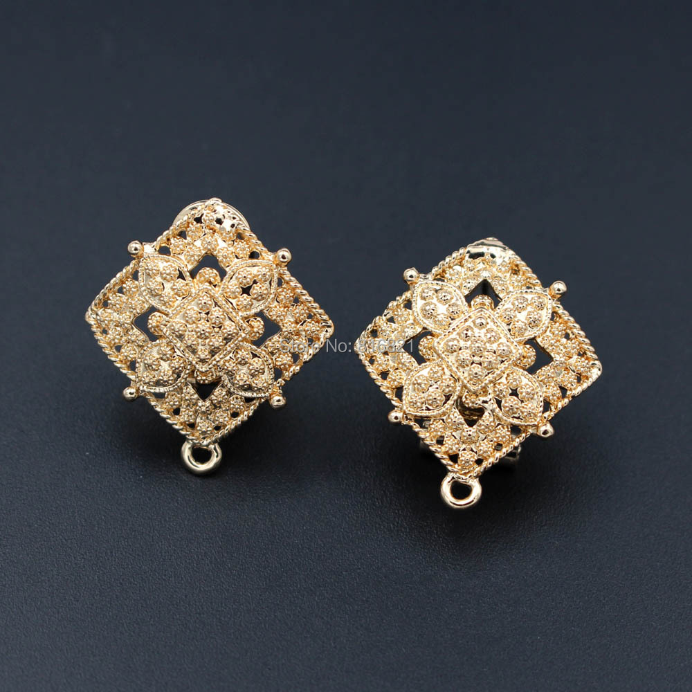 10pair Earrings Post with Loop - Jewelry Making Dubai reseña y precio