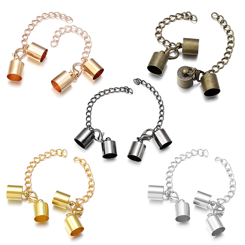10Sets Leather Cord End Caps W - Jewelry Making Necklaces reseña y precio
