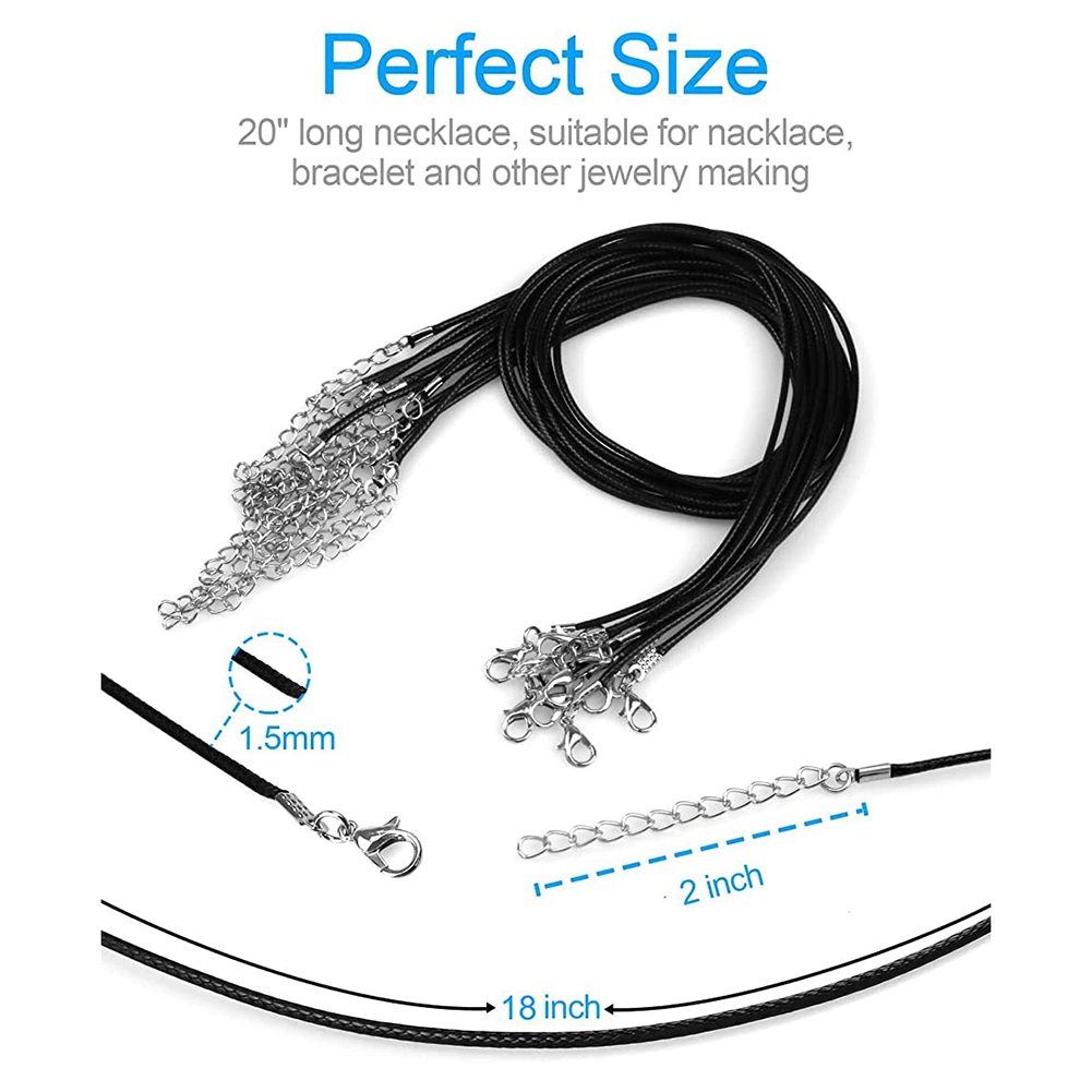 ABQR 24PCS Cord Necklace, 20 i - Jewelry Making Necklaces reseña y precio