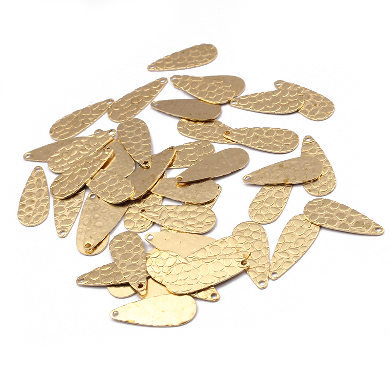 40Pcs Raw Brass Hammered Textu - Jewelry Making Hammer reseña y precio