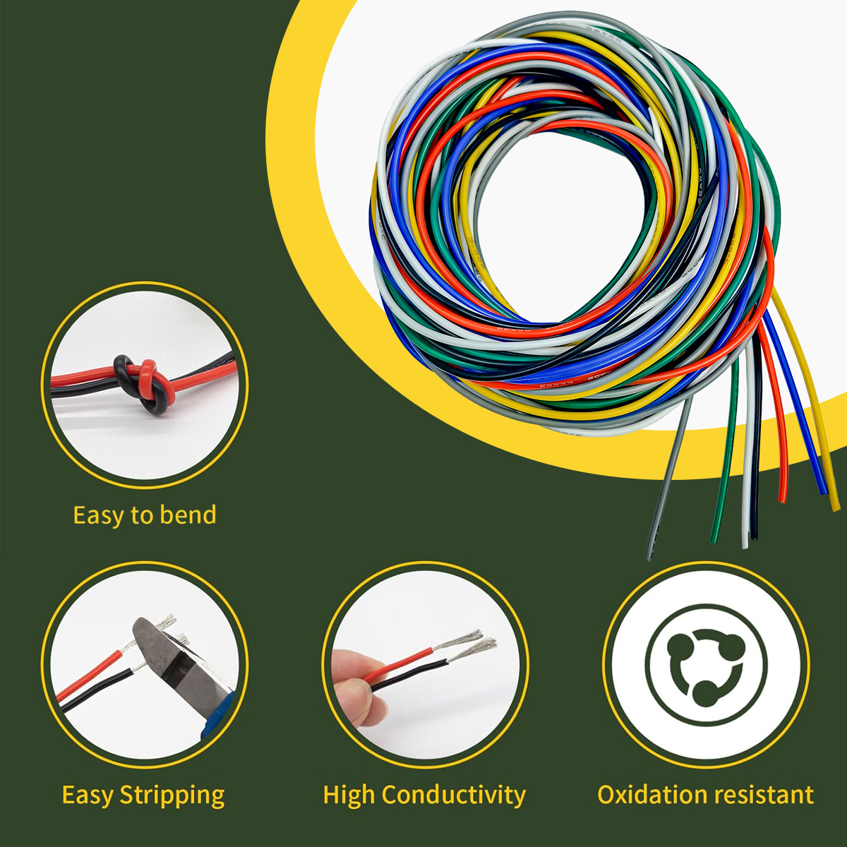 7 Color per 16.4ft 16 18 20 22 - Wire 22 Gauge Copper reseña y precio