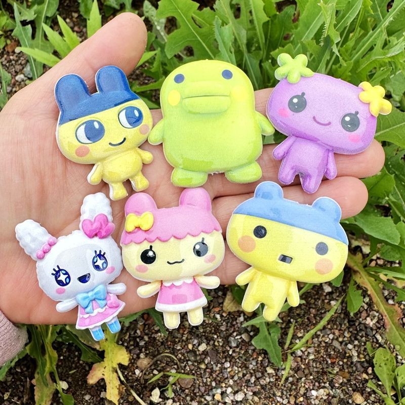 45mm Cartoon Tamagotchi double - Jewelry Making Necklaces reseña y precio