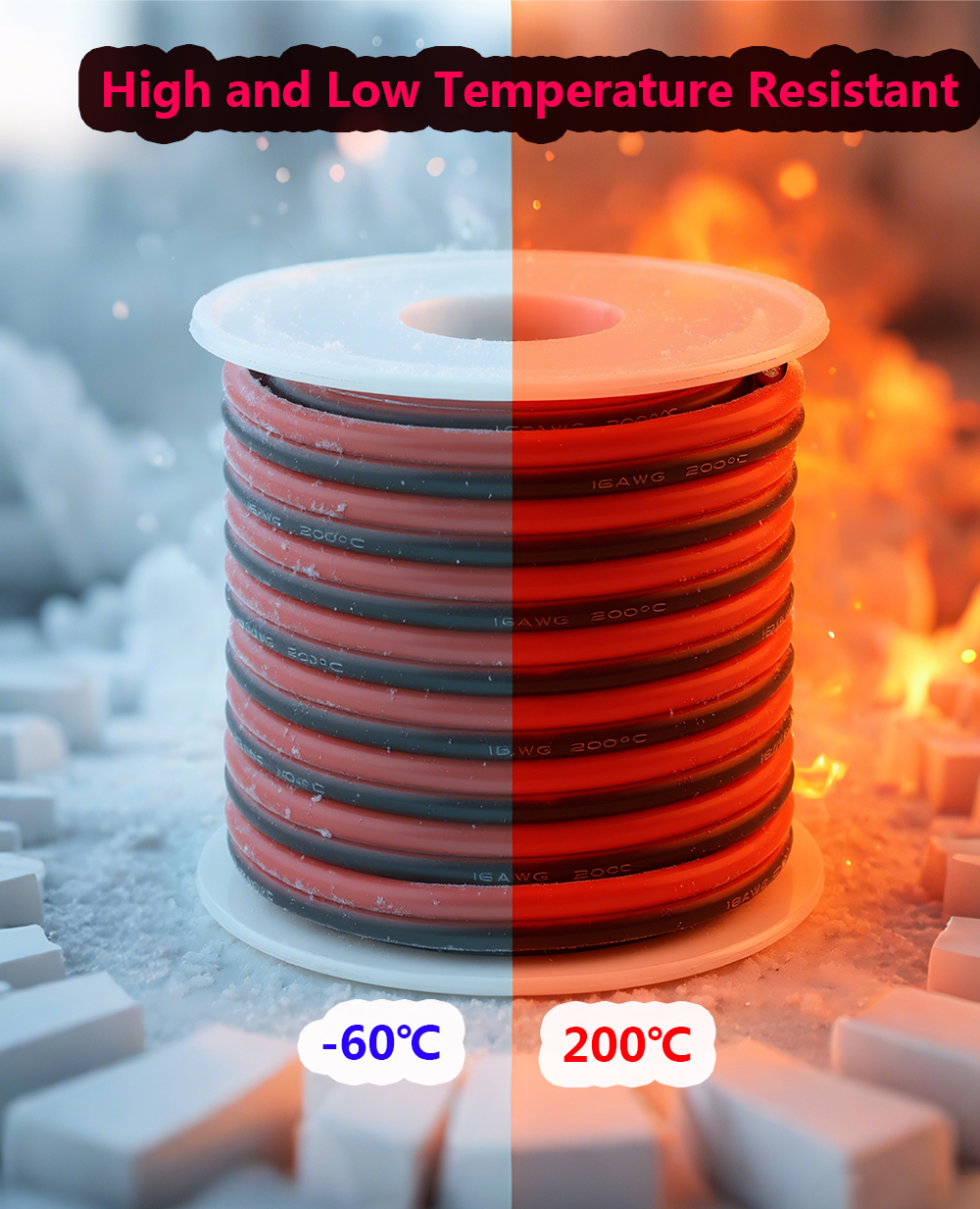 2 Pin Black Red Silicone Cable - Wire 22 Gauge Copper reseña y precio