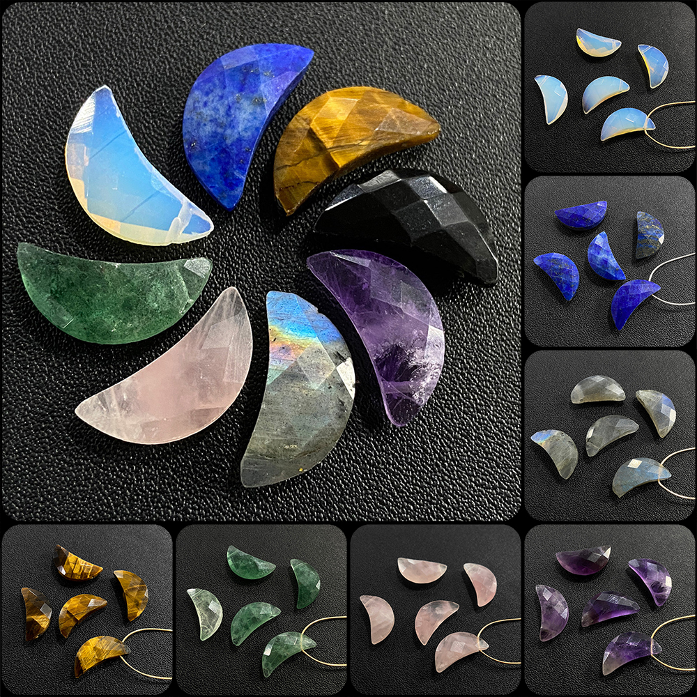 Top Drilled Moon Shape Stone B - Jewelry Making Drill reseña y precio