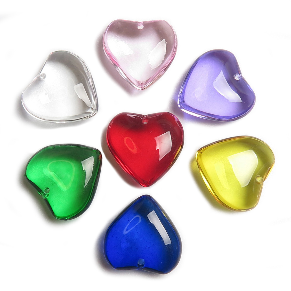 20mm 5pcs Heart Shape Glossy C - Jewelry Making Drill reseña y precio