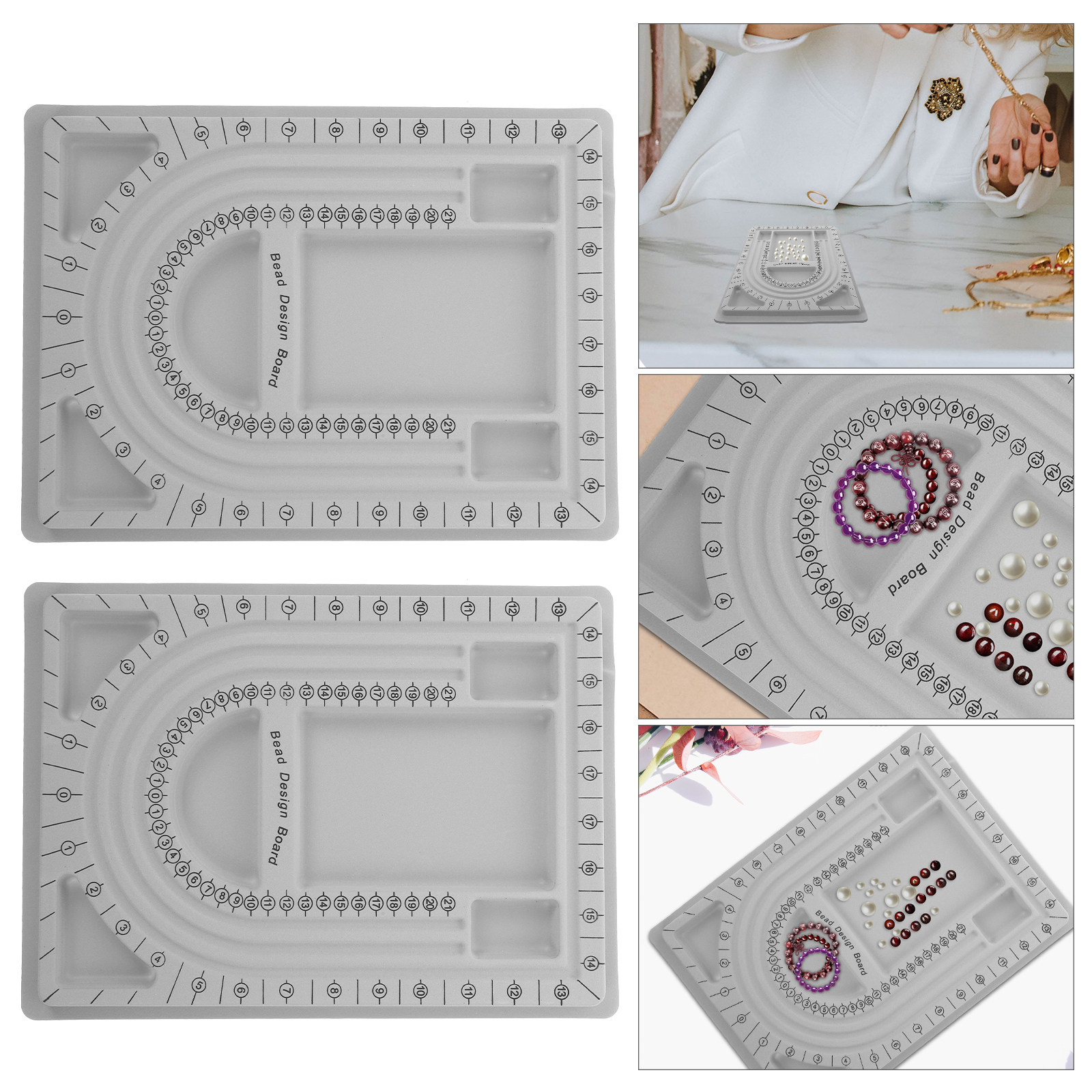 2Pcs Bead Design Board Jewelry - Jewelry Making Necklaces reseña y precio