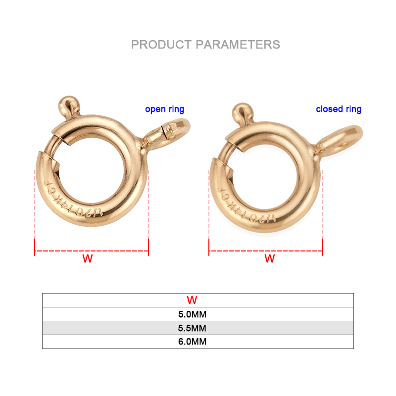 14K Gold Filled Spring Ring Cl - Jewelry Making Necklaces reseña y precio